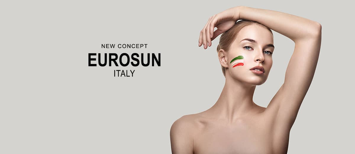 Immagine Eurosun New Concept Italy: modella con il tricolore dipinto sul viso